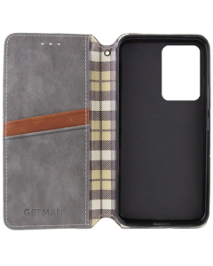 Чохол кейс для Motorola Moto G06 GETMAN Cubic (PU) Сірий (Gray)