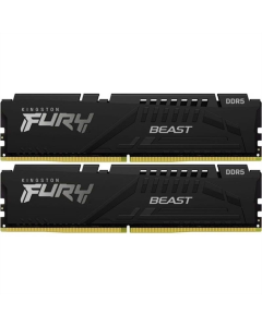 Модуль пам'яті DDR5 2x32GB/6000 Kingston Fury Beast (KF560C36BBEK2-64) Чорний (Black)