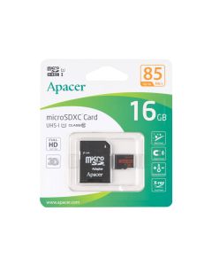 Карта памяти MicroSD Apacer 16Gb Class 10 UHS-1 + адаптер