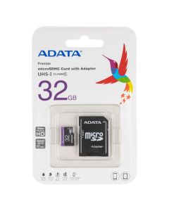 Карта пам'яті MicroSD ADATA 32Gb Class 10 UHS-1 +адаптер
