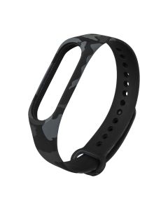 Ремешок для часов Xiaomi Mi Band 3/4 Серый камуфляж (Grey Camouflage)