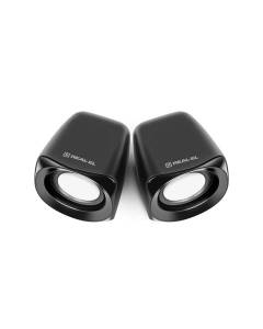 Колонки мультимедийные 2.0 REAL-EL S-20 Черные (Black)