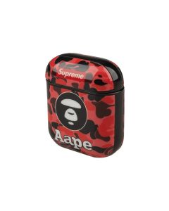 Чохол для навушників AirPods Yang Style Supreme Червоний (Khaki Red) + карабін