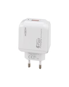 Зарядний пристрій Moxom KH-67Y QC 3.0 + кабель micro USB Білий (White)