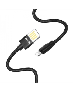USB кабель Hoco U55 Outstanding Fast Charger 2.4A Lightning Чорний (Black)
