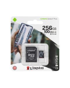 Карта памяти MicroSD Kingston 256Gb Class 10 UHS-1 + адаптер