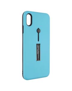 Чехол накладка для iPhone Xs Max Kickstand Soft Touch Голубой (Blue)