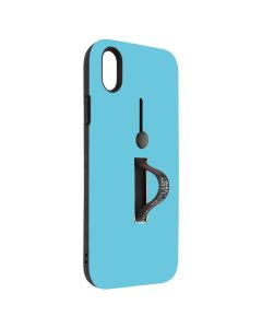 Чехол накладка для iPhone Xs Max Kickstand Soft Touch Голубой (Blue)