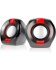 Колонки мультимедийные 2.0 REAL-EL S-50 Черные (Black)