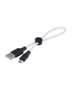 USB-кабель Hoco X21 Plus Silicone Micro USB 0.25м Белый (White)