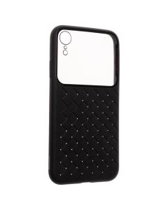 Чохол накладка для iPhone XR Baseus Glass & Weaving Чорна (Black)