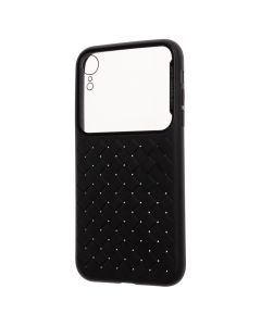 Чохол накладка для iPhone XR Baseus Glass & Weaving Чорна (Black)