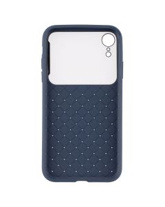 Чохол накладка для iPhone XR Baseus Glass & Weaving Синя (Blue)