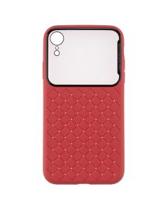 Чохол накладка для iPhone XR Baseus Glass & Weaving Червона (Red)