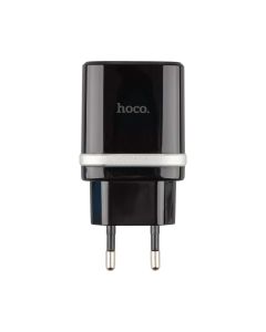 Зарядное устройство Hoco C12Q QC 3.0 1USB + кабель micro-USB 3A Черный (Black)