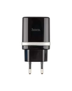 Зарядное устройство Hoco C12Q QC 3.0 1USB + кабель Type-C 3A Черный (Black)