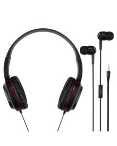 Навушники накладні Hoco W24 Enlighten Чорні Червоні (Black Red)