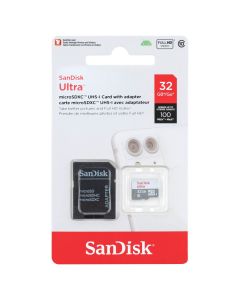 Карта памяти MicroSD SanDisk Ultra 32Gb Class 10 UHS-1 + адаптер