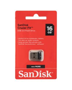 USB флеш-накопитель SanDisk Cruzer Fit USB 2.0 16 Гб Черный (Black)