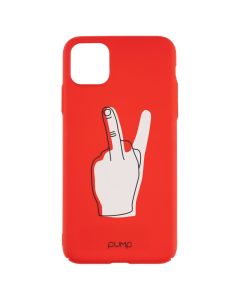 Чохол накладка для iPhone 11 Pro Max Pump Tender V for Middle Finger Червона (Red)