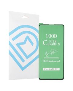 Захисне скло для Samsung A71 DM Ceramics 3D Чорне (Black)
