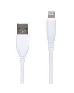 USB кабель Usams U18 Round 2A 1м Lightning Білий (White)