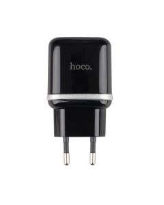 Зарядний пристрій Hoco N4 Aspiring Double 2.4A 12W + кабель Type-C Чорний (Black)