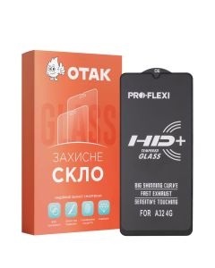 Защитное стекло для Samsung A32 3D Черное (Black)