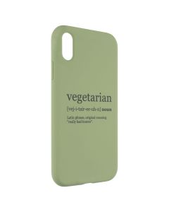 Чохол накладка для iPhone XR Pump SM Vegetarian Wiki Зелена (Green)