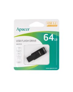 USB Флеш Apacer AH360 USB 3.1 64Gb Чорна (Black)