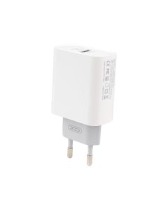 Зарядний пристрій XO PD L64 3A 18W/1USB+1USB-C Білий (White)