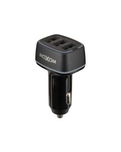 Автомобільний зарядний пристрій Moxom MX-VC01 3USB + Micro-USB Чорний (Black)