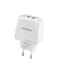 Зарядное устройство Moxom MX-HC03 2USB 2.4A + кабель micro USB Белый (White)