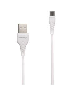 USB кабель Grand-X PM-03W FC 3A Micro USB Білий (White)