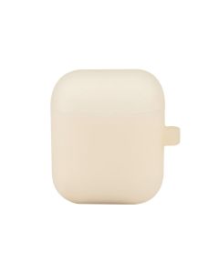 Чехол для наушников AirPods 2 Slim светящийся Белый (White) + карабин