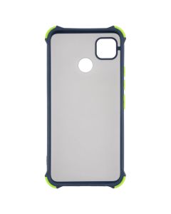 Чехол накладка для TECNO POP 4 Shock Matte Синий (Темно-синий)