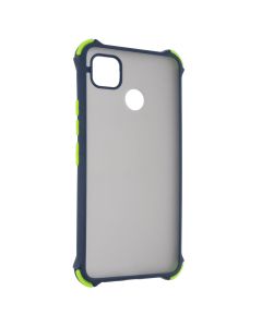 Чехол накладка для TECNO POP 4 Shock Matte Синий (Темно-синий)