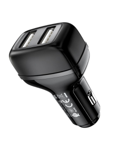 Автомобильное зарядное устройство Hoco Z36 Leader 2USB 2.4A Черный (Black)