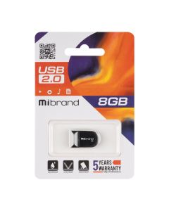 USB флеш-накопитель Mibrand Scorpio USB 2.0 8 Гб Черный (Black)