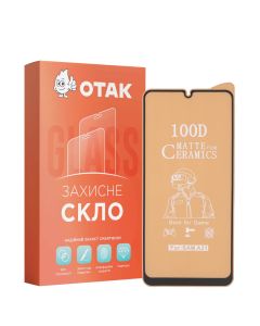 Захисне скло для Samsung A22 9D Ceramics Matte Чорне (Black)