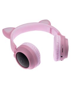 Беспроводные полноразмерные наушники Hoco W27 Cat Ear Розовые (Pink)