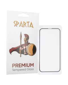 Защитное стекло для iPhone 13/13 Pro/14 6D UA Sparta Черное (Black)