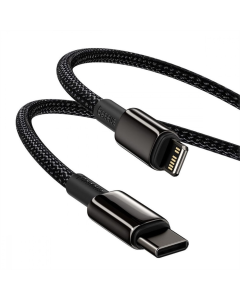 USB кабель Baseus Tungsten Gold Lightning 2.4A 1м Чорний (Black)