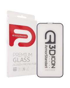 Захисне скло для iPhone 13/13 Pro/14 ArmorStandart 3D Чорне (Black)
