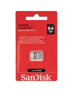 USB Флеш SanDisk Cruzer Fit USB 2.0 64Gb Чорна (Black)