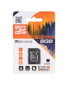 Карта памяти MicroSD Mibrand 8Gb Class 10 UHS-1