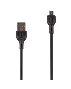 USB кабель XO NB200 2.1A Micro USB 1м Чорний (Black)