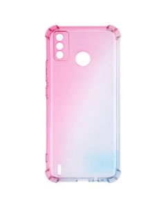 Чехол-накладка для TECNO Spark 6 GO WAVE Shine Синий (Blue)/Розовый (Pink)