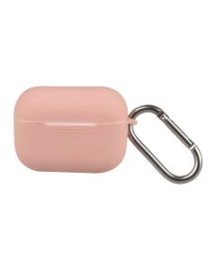 Чохол для навушників AirPods Pro DM з карабіном Рожевий (Light Pink)