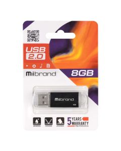USB Флеш Mibrand Cougar (USB 2.0) 8Gb Чорна (Black)